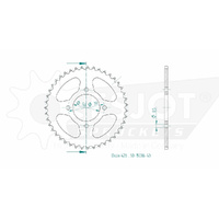 Esjot Rear Sprocket 43T for Suzuki GN 125 1994