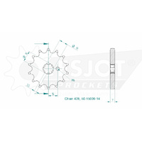 Esjot Front Sprocket 14T for Suzuki FB 100 1985-1986