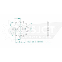 Esjot Front Sprocket 13T for Yamaha RD 125 DX 1975-1977