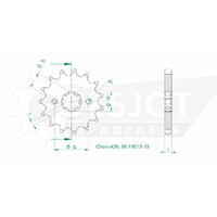 Esjot Front Sprocket 15T for Yamaha TY 125 1980