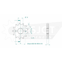Esjot Front Sprocket 13T 50-15014-13