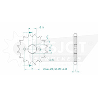 Esjot Front Sprocket 16T 50-15014-16