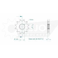 Esjot Front Sprocket 12T for Suzuki GS 125 E Katana 1985-1991