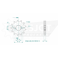 Esjot Front Sprocket 13T for Yamaha DT 125 R 1991