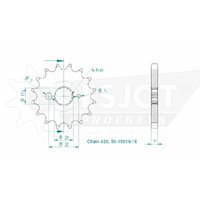 Esjot Front Sprocket 16T 50-15019-16