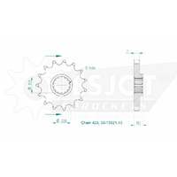 Esjot Front Sprocket 15T for Suzuki DR 125 S 1986-1988