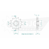 Esjot Front Sprocket 13T for Suzuki GZ 125 Marauder 1998-2011