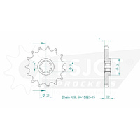 Esjot Front Sprocket 15T for Hyosung GA 125 F 4V Cruise II De Lux 1999-2001