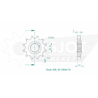 Esjot Front Sprocket 12T for KTM 85 SX 17/14 2003-2017