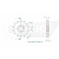 Esjot Front Sprocket 14T for Husqvarna TC 85 BW 2019-2025