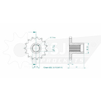 Esjot Front Sprocket 15T 50-15041-15