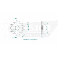 Esjot Front Sprocket 13T for Kawasaki KLF 110 Mojave 1987-1988