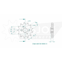 Esjot Front Sprocket 13T for Honda CRF 125 FB 2014-2024