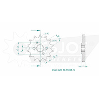 Esjot Front Sprocket 14T for Aprilia Tuono 125 2017-2024