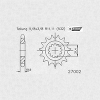 Esjot Front Sprocket 15T 50-27002-15
