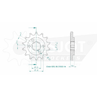 Esjot Front Sprocket 14T for Honda GB 400 TT  1986