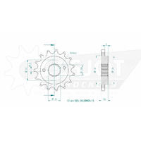 Esjot Front Sprocket 15T for Honda NT 650 Bros  1988-1991