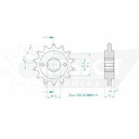 Esjot Front Sprocket 14T for Honda XBR 500 1989