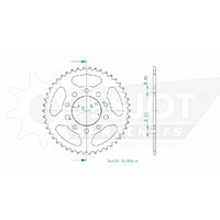 Esjot Rear Sprocket 46T for Honda GB 400 TT  1985