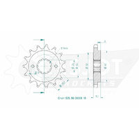 Esjot Front Sprocket 15T 50-29008-15