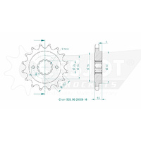 Esjot Front Sprocket 16T 50-29008-16