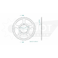 Esjot Rear Sprocket 47T for Suzuki GSF 650 A ABS  2007-2012