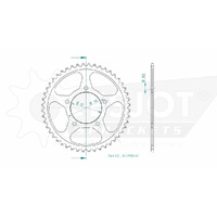 Esjot Rear Sprocket 48T for Suzuki GSX 650 F  2008-2016