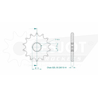 Esjot Front Sprocket 14T for Triumph 800 Tiger XC non ABS 2011-2013