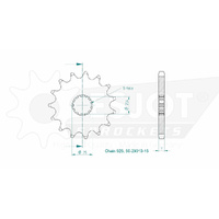 Esjot Front Sprocket 15T for Triumph 675 Daytona 2006-2012
