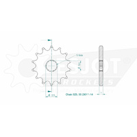 Esjot Front Sprocket 14T for Suzuki GSX 400 SSN Katana 1992-1993