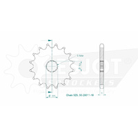 Esjot Front Sprocket 16T for Suzuki TS 400 1977