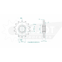 Esjot Front Sprocket 14T for Honda CB 1000 R ABS 2018-2024