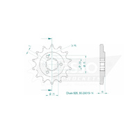 Esjot Front Sprocket 14T for Suzuki XF 650 Freewind  1997-2001