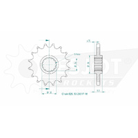 Esjot Front Sprocket 16T for Honda NT 1100 A ABS DTC 2022-2023