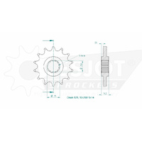 Esjot Front Sprocket 14T for Kawasaki ZR 750 Zephyr  1995-1997