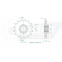 Esjot Front Sprocket 16T for Husqvarna Nuda 900 2012-2014