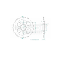 Esjot Rear Sprocket 45T for Ducati 821 Hyperstrada 2013-2015