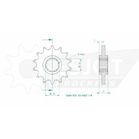 Esjot Front Sprocket 14T for Honda CBF 600 SA ABS  2004-2007