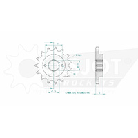 Esjot Front Sprocket 15T for Ducati Desert X 2022-2024