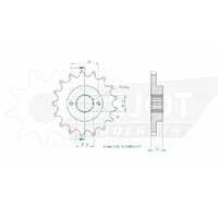 Esjot Front Sprocket 17T for Ducati Multistrada V2 2022-2024