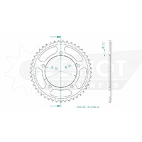Esjot Rear Sprocket 45T for Suzuki GSR 750 non ABS 2013-2014