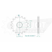 Esjot Front Sprocket 17T for Triumph 865 America Carb 2007