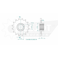 Esjot Front Sprocket 16T for Aprilia Caponord 1200 2014-2016