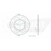 Esjot Rear Sprocket 40T for Triumph 675 Street Triple R 2009-2012