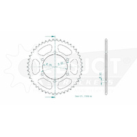 Esjot Rear Sprocket 46T for Triumph 675 Street Triple R 2009-2012