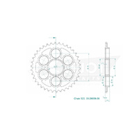Esjot Rear Sprocket 38T for Ducati 1200 Diavel Titanium ABS 2015
