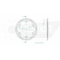 Esjot Rear Sprocket 41T for BMW F 700 GS 2011-2017