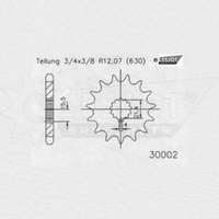 Esjot Front Sprocket 14T for Kawasaki Z 750 E Four 1980-1982
