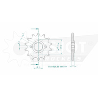 Esjot Front Sprocket 14T for Honda CB 250 RS  1980-1982