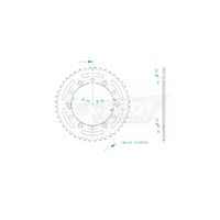 Esjot Rear Sprocket 44T for Yamaha YZ 250 F 2001-2025